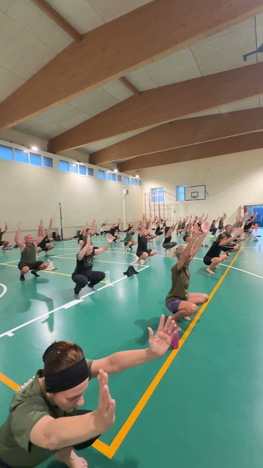 Allenamento di gruppo nella palestra di Via Verbano, GDM Malnate
