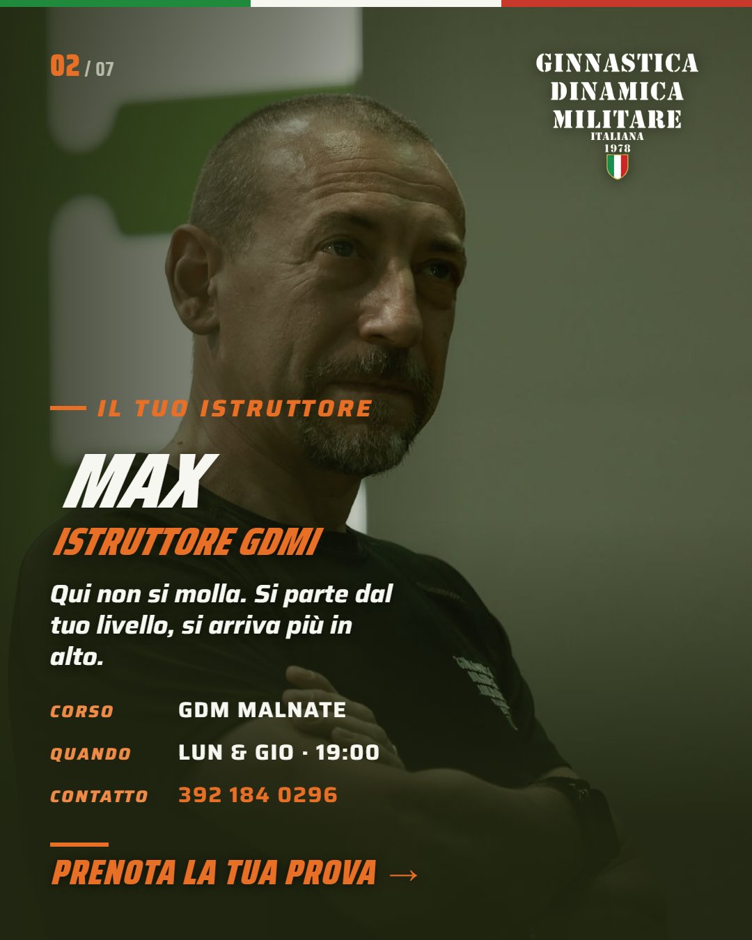Max, istruttore GDMI a Malnate