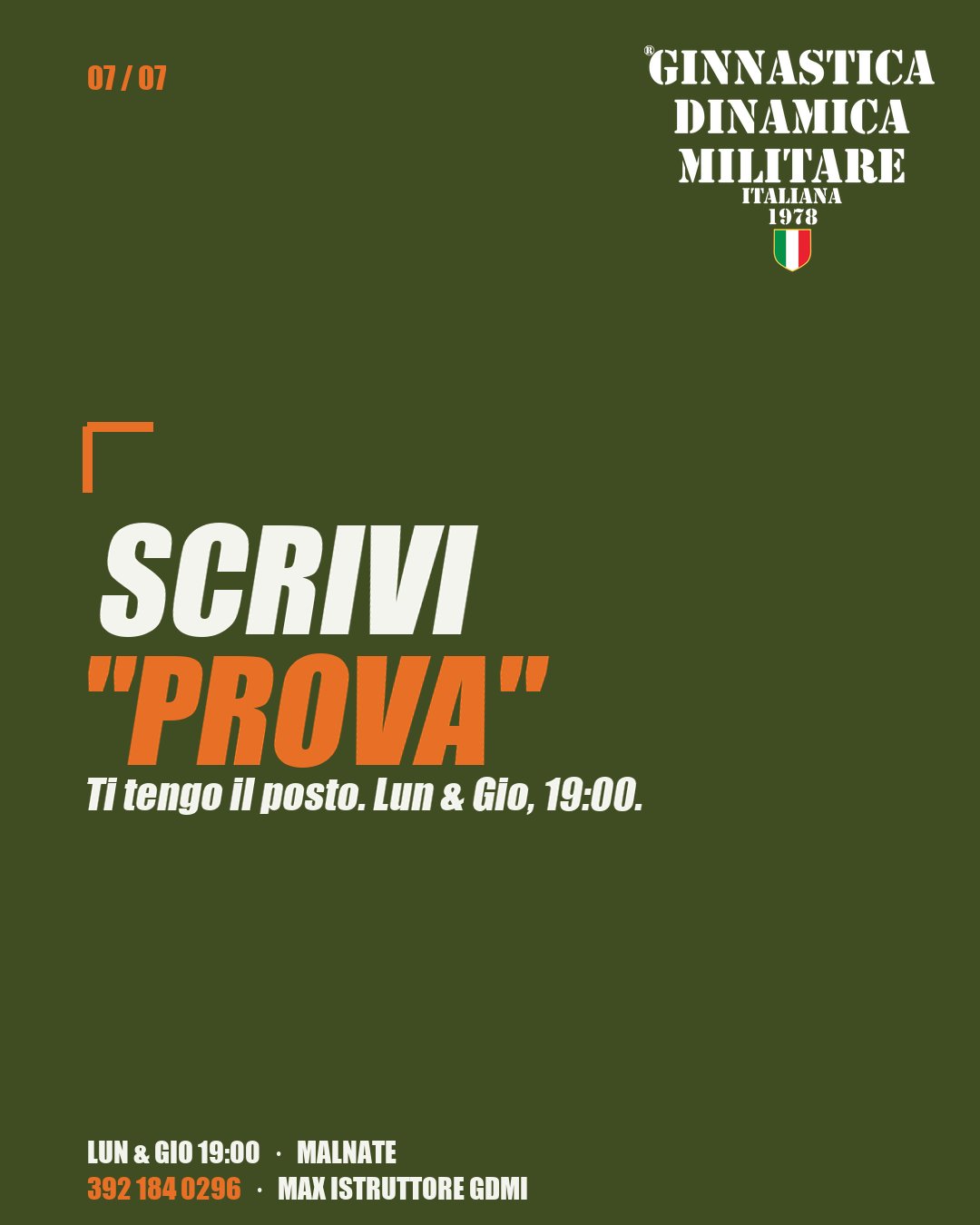 Prenota la tua prova — GDM Malnate